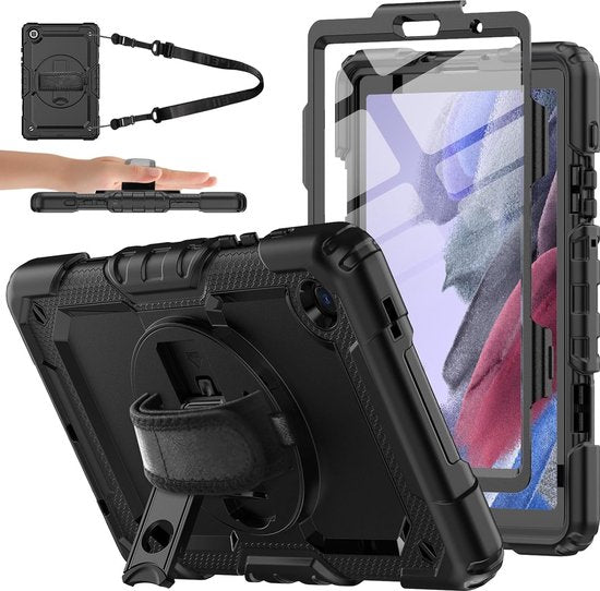 Samsung Galaxy Tab S6 Lite 10.4 (2020/2022/2024) Hoesjes – Schokbestendig – Screenprotector – Zwart-Tablethoesjes-Ilumina Benelux