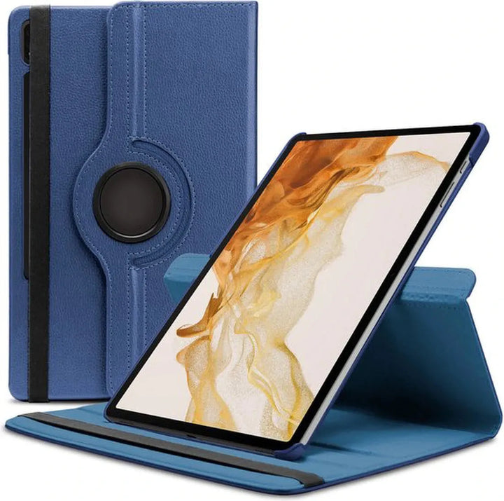 Samsung Galaxy Tab S6 T860 Hoesjes – 360° draaibaar – Multi-stand – Donkerblauw-Tablethoesjes-Ilumina Benelux