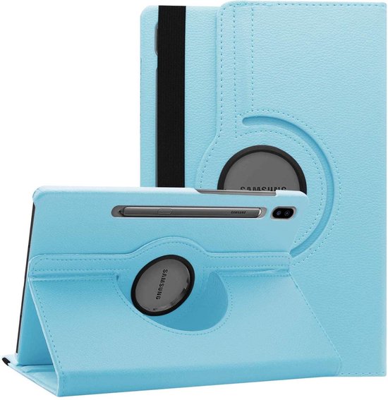 Samsung Galaxy Tab S6 T860 Hoesjes – 360° draaibaar – Multi-stand – Lichtblauw-Tablethoesjes-Ilumina Benelux