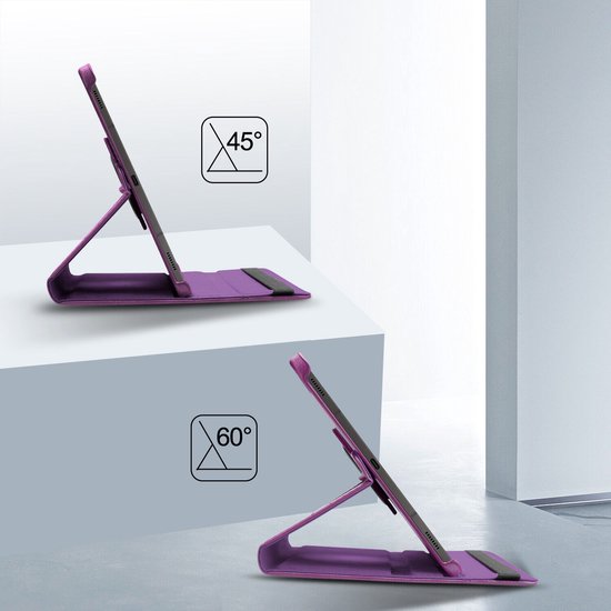 Samsung Galaxy Tab S6 T860 Hoesjes – 360° draaibaar – Multi-stand – Paars-Tablethoesjes-Ilumina Benelux