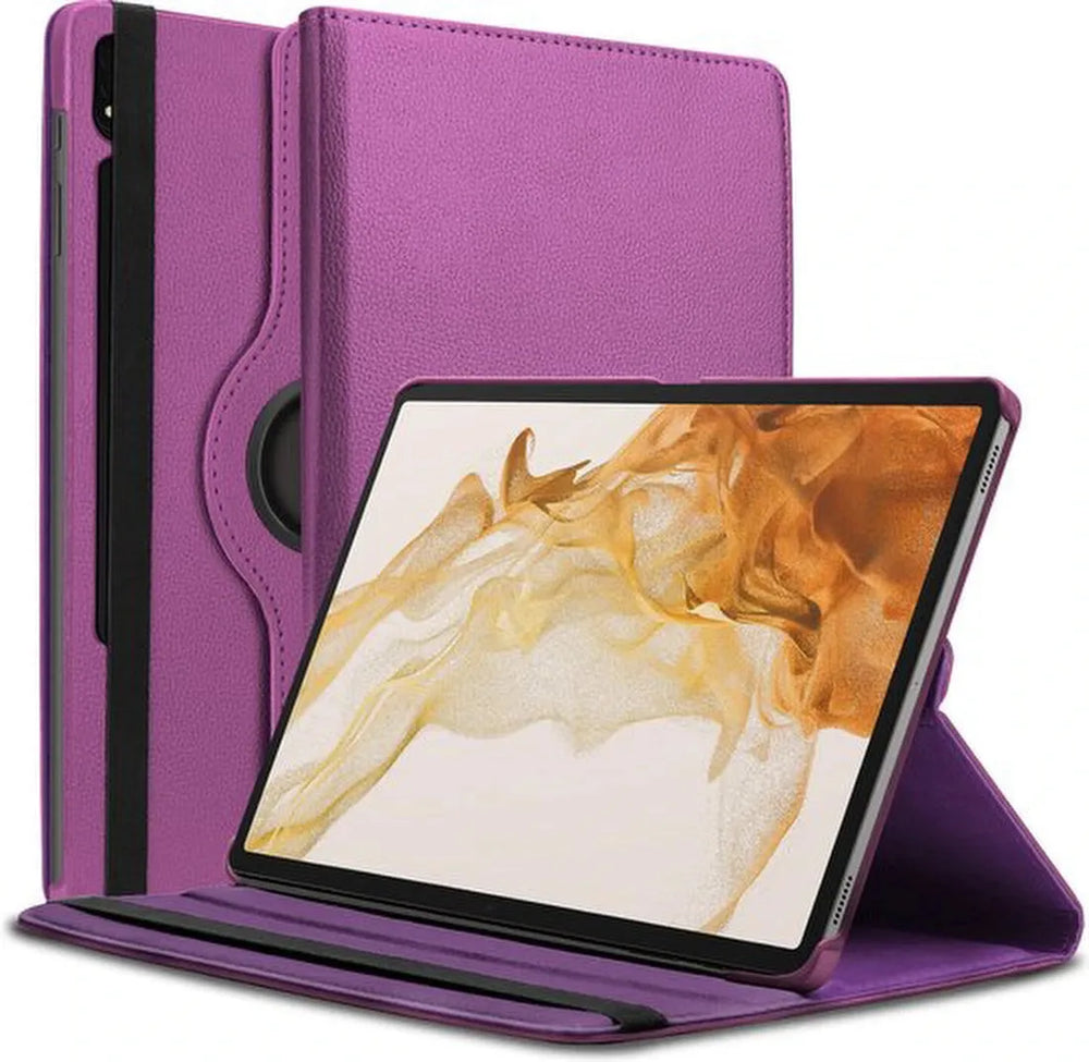 Samsung Galaxy Tab S6 T860 Hoesjes – 360° draaibaar – Multi-stand – Paars-Tablethoesjes-Ilumina Benelux