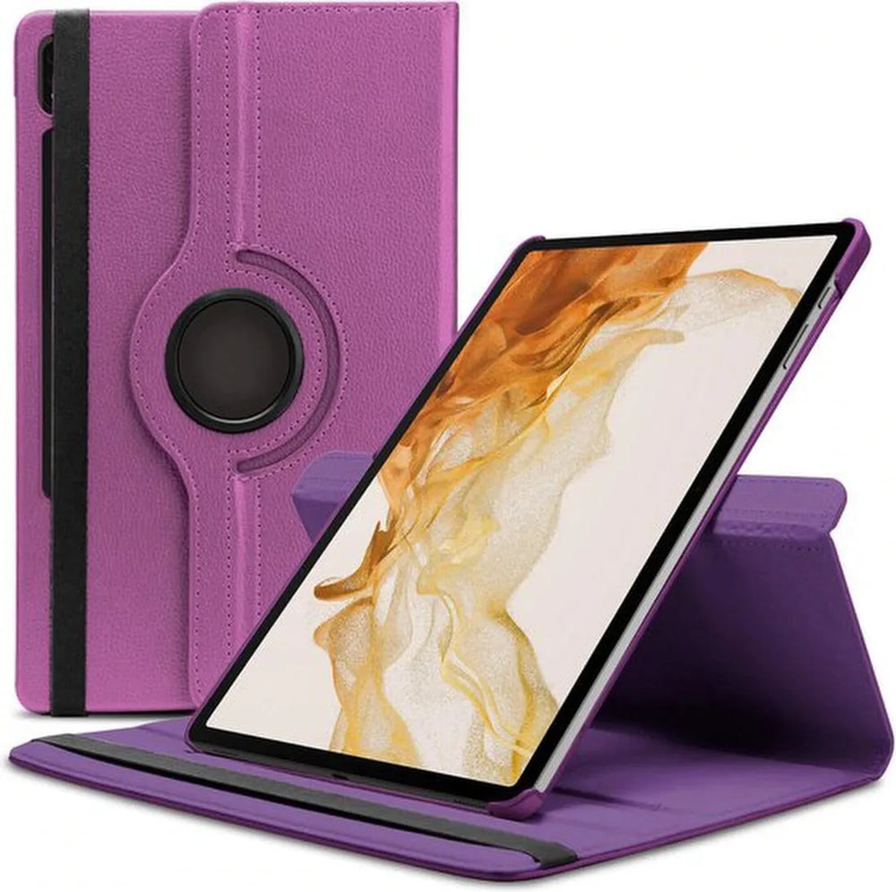Samsung Galaxy Tab S6 T860 Hoesjes – 360° draaibaar – Multi-stand – Paars-Tablethoesjes-Ilumina Benelux