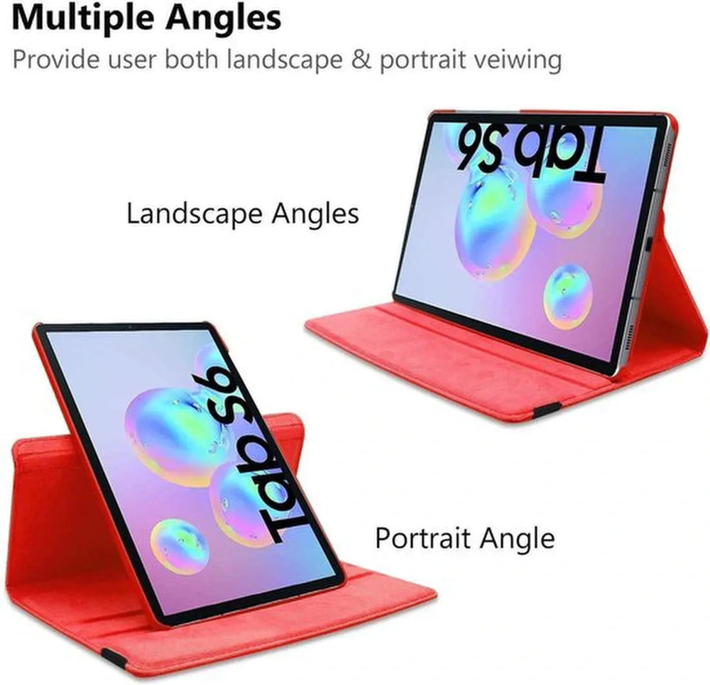 Samsung Galaxy Tab S6 T860 Hoesjes – 360° draaibaar – Multi-stand – Rood-Tablethoesjes-Ilumina Benelux