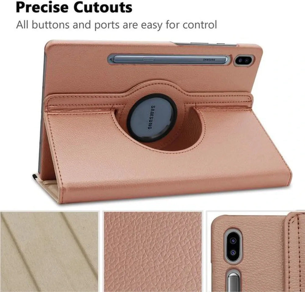 Samsung Galaxy Tab S6 T860 Hoesjes – 360° draaibaar – Multi-stand – Roségoud-Tablethoesjes-Ilumina Benelux