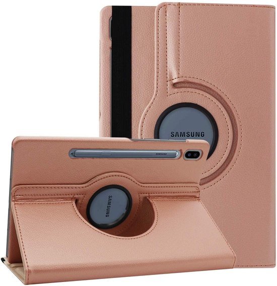 Samsung Galaxy Tab S6 T860 Hoesjes – 360° draaibaar – Multi-stand – Roségoud-Tablethoesjes-Ilumina Benelux