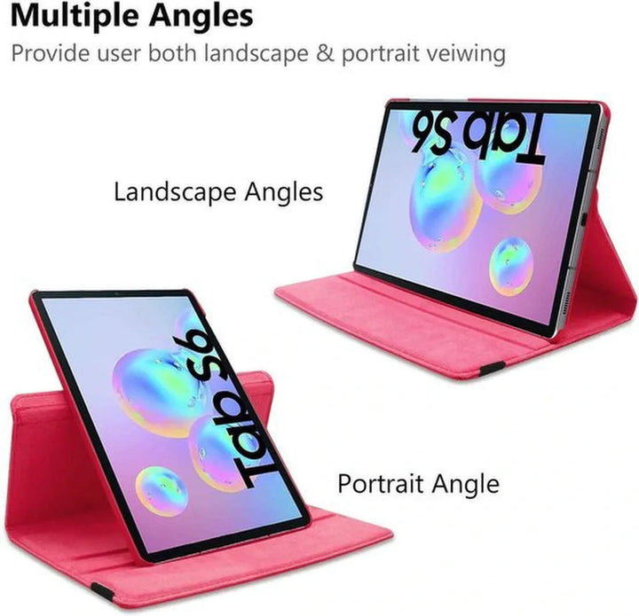 Samsung Galaxy Tab S6 T860 Hoesjes – 360° draaibaar – Multi-stand – Roze-Tablethoesjes-Ilumina Benelux