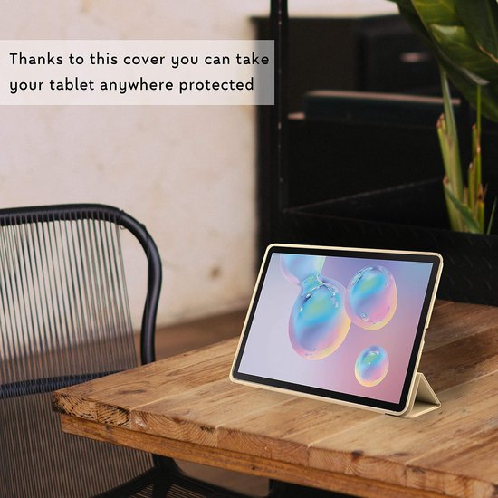 Samsung Galaxy Tab S7 FE/S7 Plus/S8 Plus – Tri-Fold Cover – Ultraslank 12.4 Inch – Goud-Tablethoesjes-Ilumina Benelux