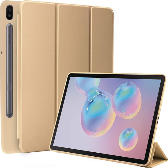 Samsung Galaxy Tab S7 FE/S7 Plus/S8 Plus – Tri-Fold Cover – Ultraslank 12.4 Inch – Goud-Tablethoesjes-Ilumina Benelux