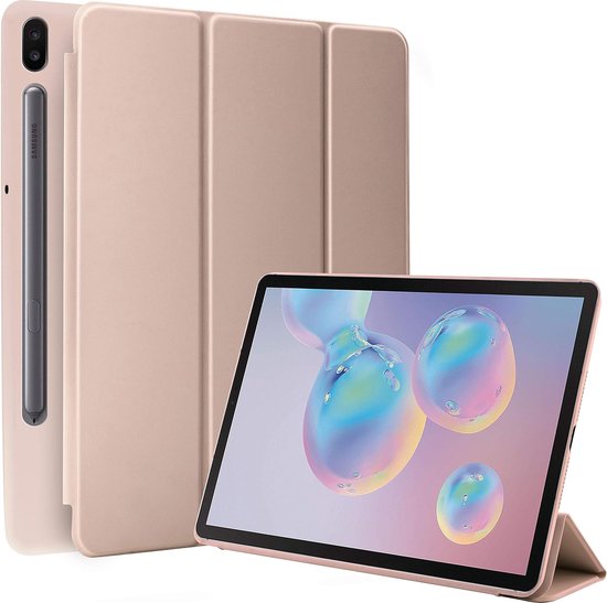 Samsung Galaxy Tab S7 FE/S7 Plus/S8 Plus – Tri-Fold Cover – Ultraslank 12.4 Inch – Roségoud-Tablethoesjes-Ilumina Benelux