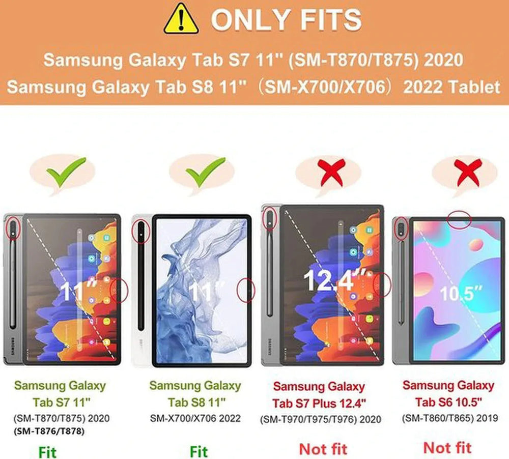 Samsung Galaxy Tab S7 T870/S8 11 inch Hoesjes – 360° draaibaar – Multi-stand – Rood-Tablethoesjes-Ilumina Benelux