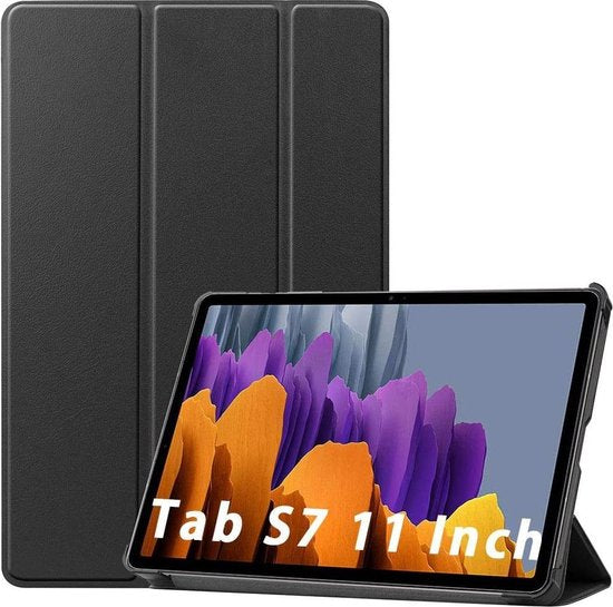 Samsung Galaxy Tab S7/S8 11 inch – Tri-Fold Cover – Ultraslank – Standfunctie – Zwart-Tablethoesjes-Ilumina Benelux