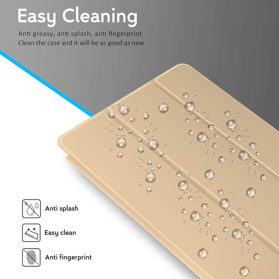 Samsung Galaxy Tab S7/S8 11 inch – Ultraslank Tri-Fold Cover – Standfunctie – Goud-Tablethoesjes-Ilumina Benelux