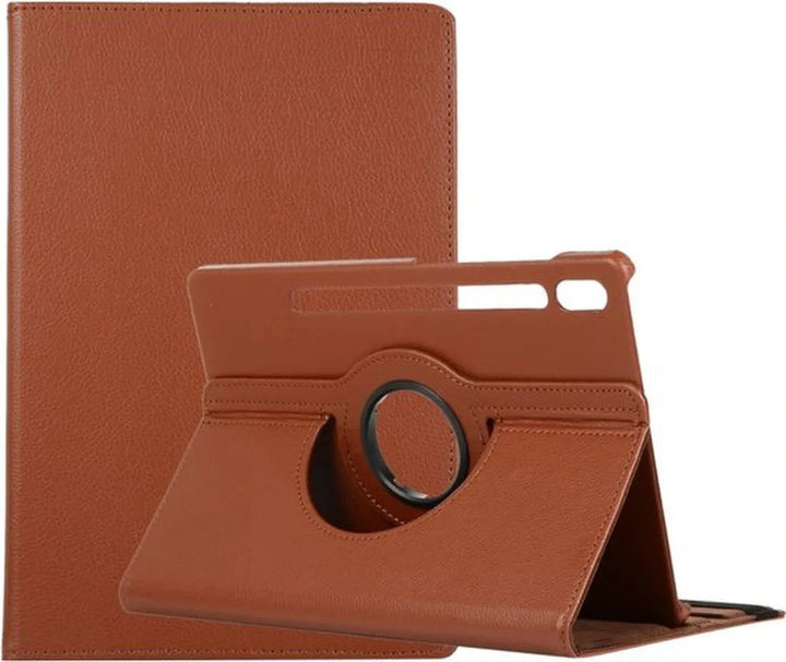 Samsung Galaxy Tab S8 Plus/S7 Plus/S7 FE 12.4 Hoesjes – 360° draaibaar – Multi-stand – Bruin-Tablethoesjes-Ilumina Benelux