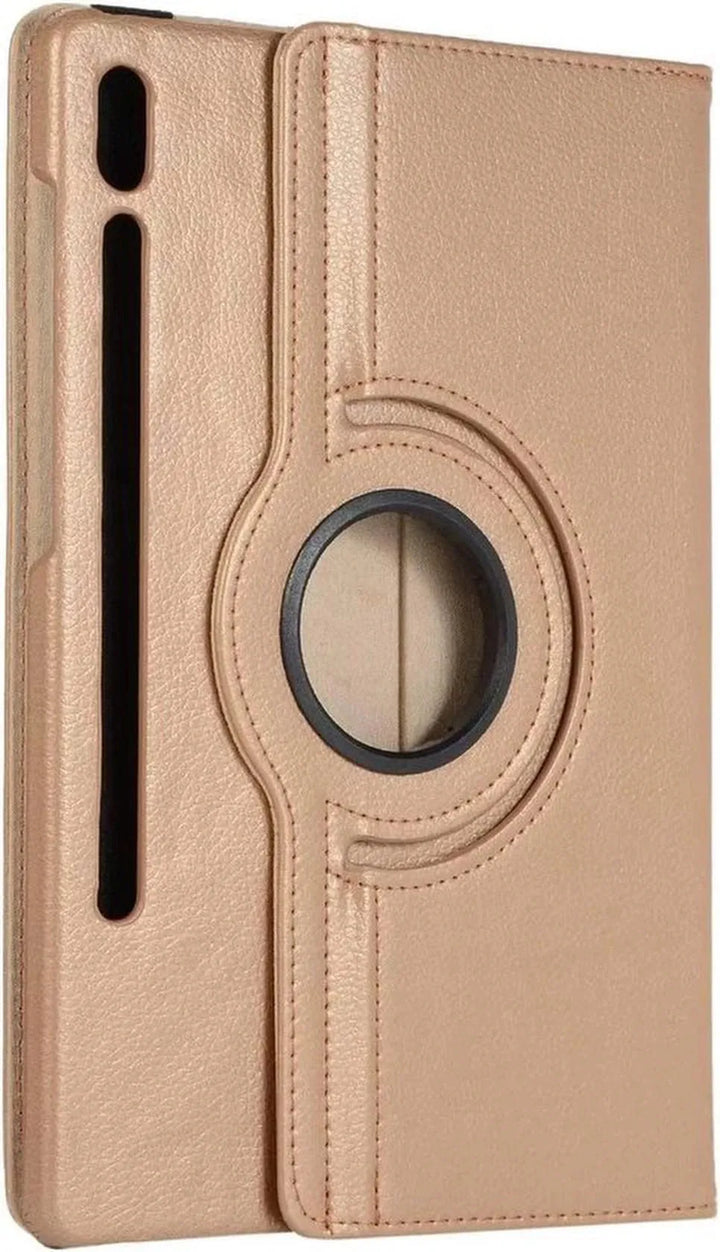 Samsung Galaxy Tab S8 Plus/S7 Plus/Tab S7 FE 12.4 Hoesjes – 360° draaibaar – Standfunctie – Goud-Tablethoesjes-Ilumina Benelux