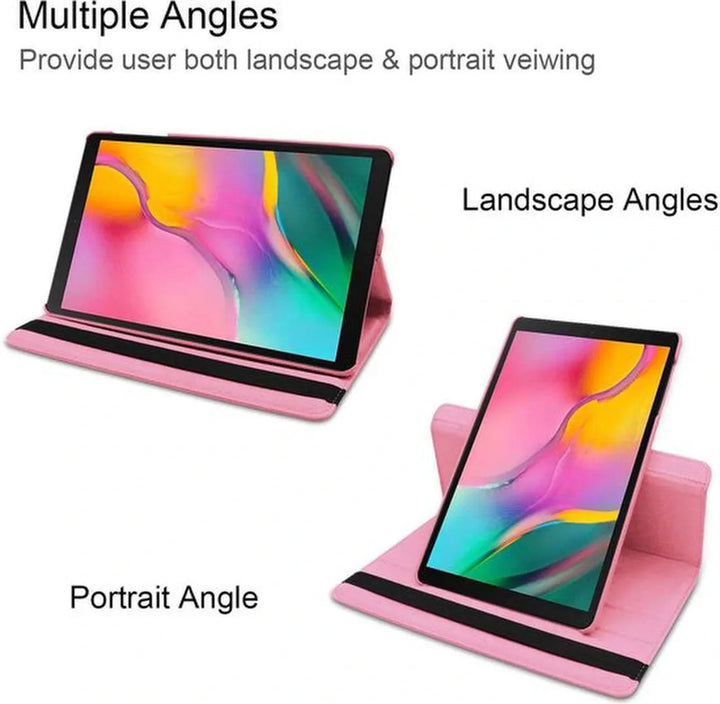 Samsung Galaxy Tab S8 Plus/S7+/S7 FE 12.4 Hoesjes – 360° draaibaar – Multi-stand – Lichtroze-Tablethoesjes-Ilumina Benelux
