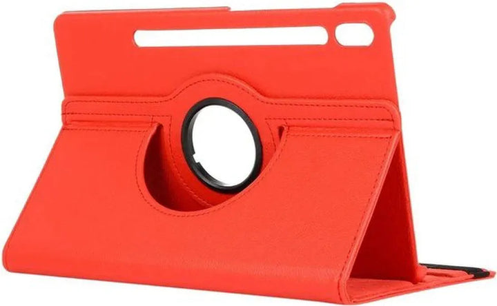 Samsung Galaxy Tab S8 Plus/S7+/S7 FE 12.4 Hoesjes – 360° draaibaar – Standfunctie – Rood-Tablethoesjes-Ilumina Benelux