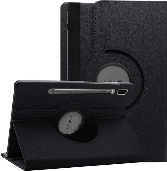 Samsung Galaxy Tab S8 Plus/S7+/S7 FE 12.4 Hoesjes – 360° draaibaar – Standfunctie – Zwart-Tablethoesjes-Ilumina Benelux