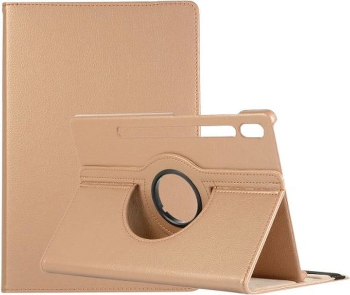 Samsung Galaxy Tab S8 Ultra 12.4 Hoesjes – 360° draaibaar – Multi-stand – Goud-Tablethoesjes-Ilumina Benelux