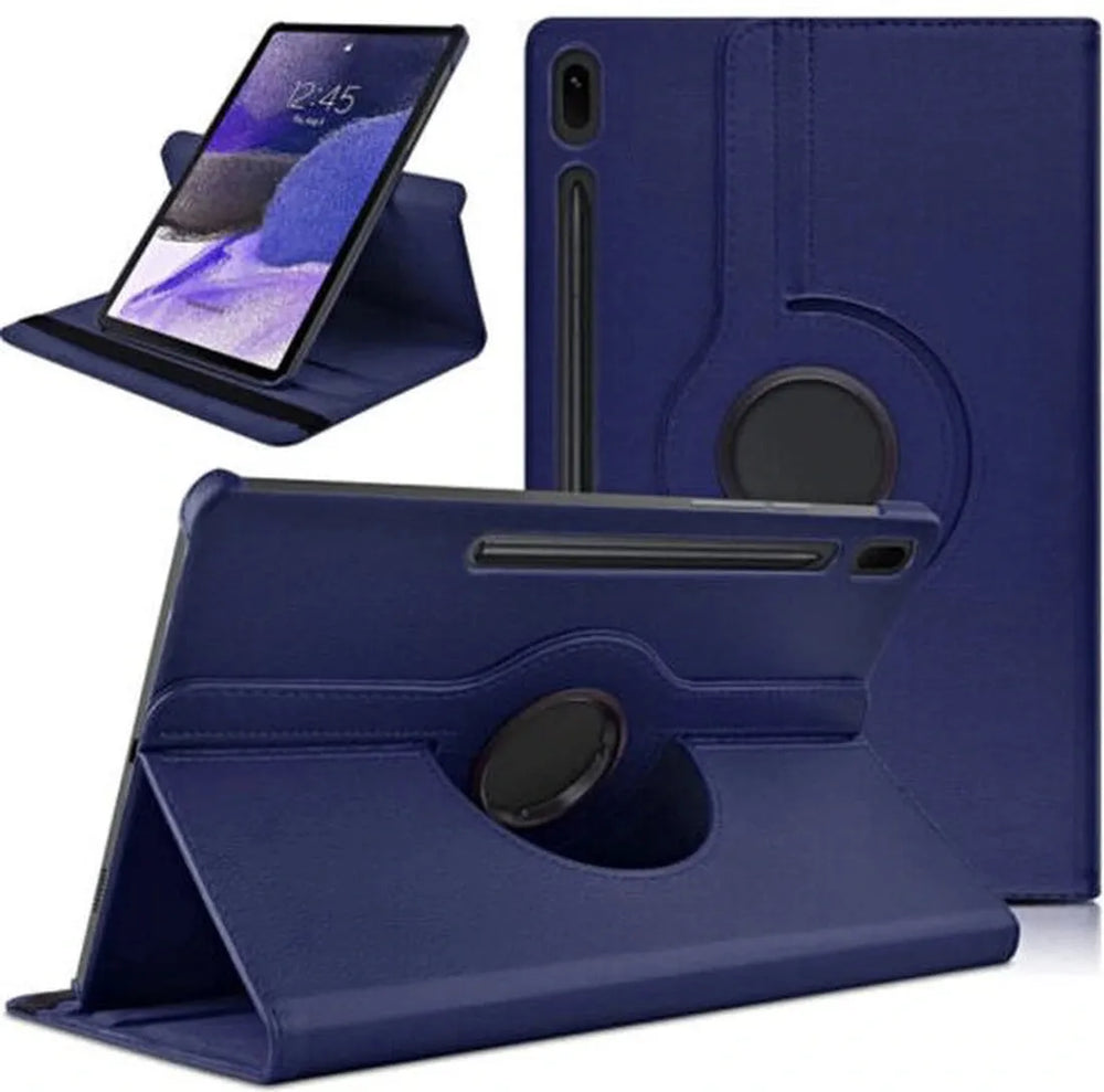 Samsung Galaxy Tab S8 Ultra 12.4 inch (SM-X900/X906) Hoesjes – 360° draaibaar – Multi-stand – Donkerblauw-Tablethoesjes-Ilumina Benelux