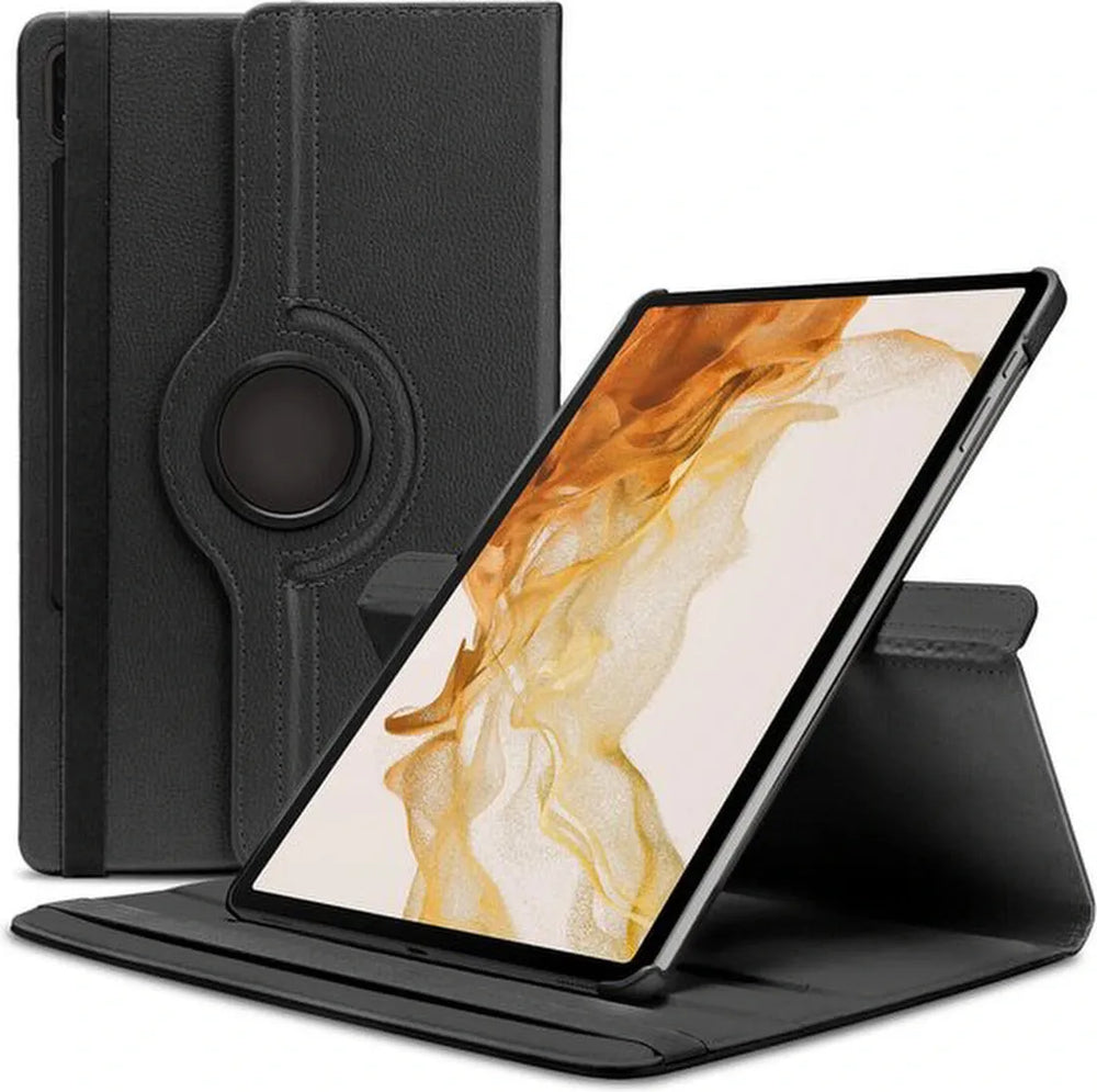 Samsung Galaxy Tab S8 Ultra 12.4 inch (SM-X900/X906) Hoesjes – 360° draaibaar – Multi-stand – Zwart-Tablethoesjes-Ilumina Benelux