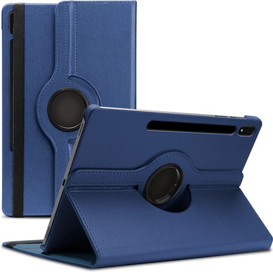 Samsung Galaxy Tab S8 Ultra 16.4 inch Hoesjes – 360° draaibaar – Auto Wake/Sleep – Donkerblauw-Tablethoesjes-Ilumina Benelux