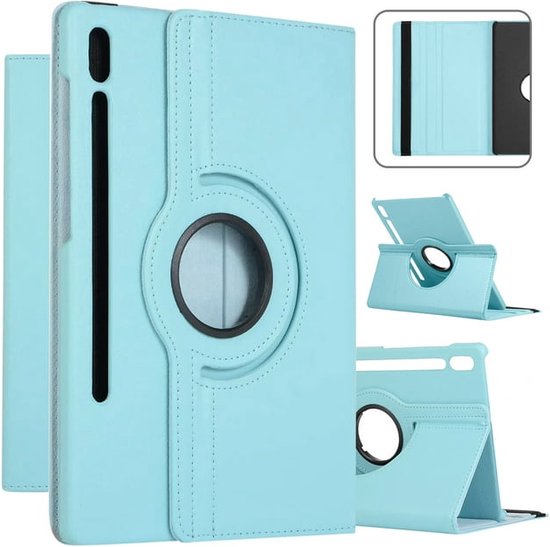 Samsung Galaxy Tab S8 Ultra 16.4 inch Hoesjes – 360° draaibaar – Auto Wake/Sleep – Lichtblauw-Tablethoesjes-Ilumina Benelux