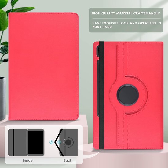 Samsung Galaxy Tab S8/S7 11 inch Hoesjes – 360° draaibaar – Multi-stand – Donkerroze-Tablethoesjes-Ilumina Benelux
