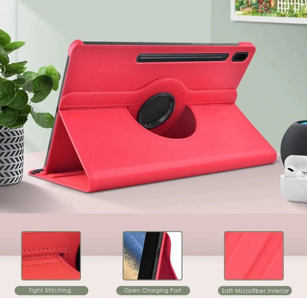 Samsung Galaxy Tab S8/S7 11 inch Hoesjes – 360° draaibaar – Multi-stand – Donkerroze-Tablethoesjes-Ilumina Benelux