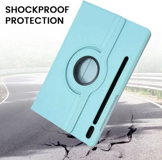 Samsung Galaxy Tab S8/S7 11 inch Hoesjes – 360° draaibaar stand cover – Auto Wake/Sleep – Lichtblauw-Tablethoesjes-Ilumina Benelux