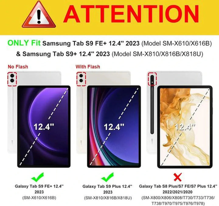 Samsung Galaxy Tab S9 FE+ Plus & S9 Plus / S10 Plus 12.4 inch Hoesjes – 360° draaibaar – Multi-stand – Donkerblauw-Tablethoesjes-Ilumina Benelux