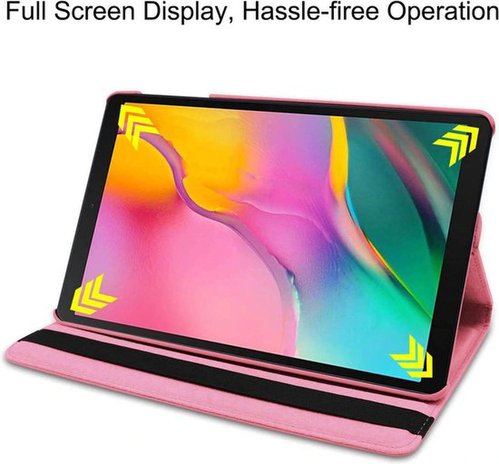 Samsung Galaxy Tab S9 FE+ Plus & S9 Plus / S10 Plus 12.4 inch Hoesjes – 360° draaibaar – Standfunctie – Lichtroze-Tablethoesjes-Ilumina Benelux