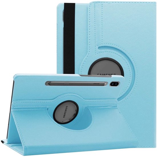 Samsung Galaxy Tab S9 FE+ / S9 Plus / S10 Plus 12.4 inch Hoesjes – 360° draaibaar – Multi-stand – Lichtblauw-Tablethoesjes-Ilumina Benelux