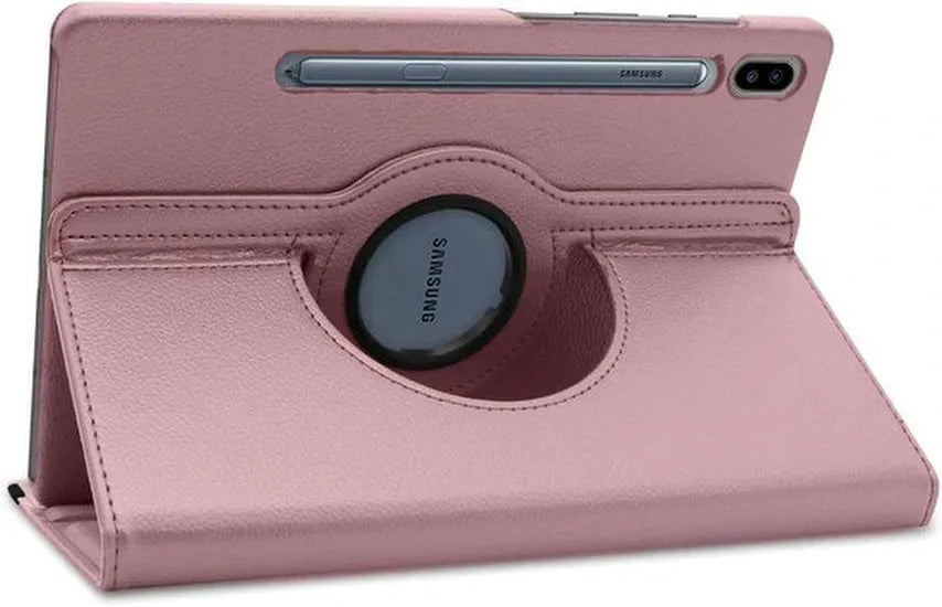 Samsung Galaxy Tab S9 FE+ / S9 Plus / S10 Plus 12.4 inch Hoesjes – 360° draaibaar – Multi-stand – Roségoud-Tablethoesjes-Ilumina Benelux
