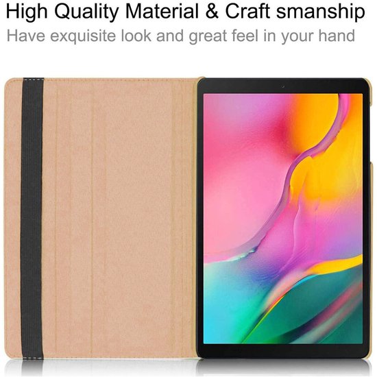 Samsung Galaxy Tab S9 FE+ / S9 Plus / S10 Plus 12.4 inch Hoesjes – 360° draaibaar – Standfunctie – Goud-Tablethoesjes-Ilumina Benelux