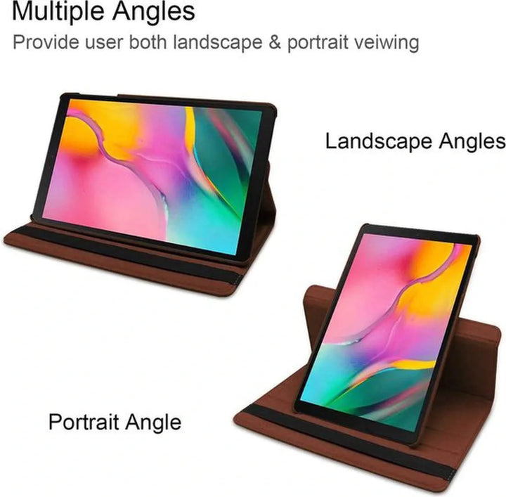Samsung Galaxy Tab S9 FE/S9/S10 FE/S10 Lite 11 inch - Hoesjes – 360° draaibaar – Multi-stand – Bruin-Tablethoesjes-Ilumina Benelux