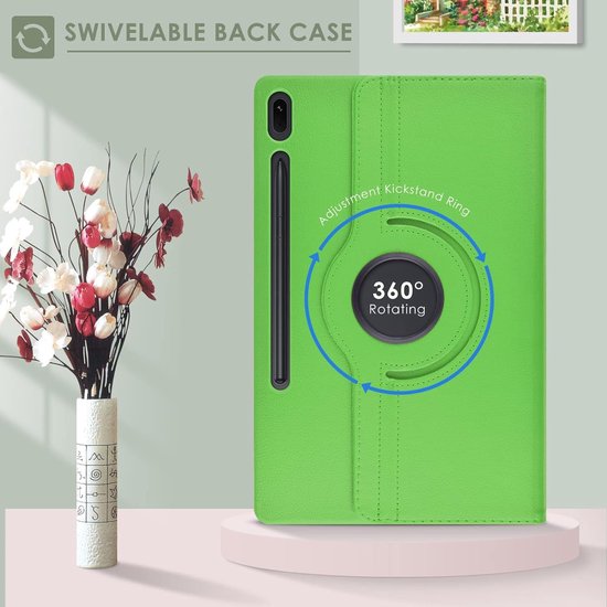 Samsung Galaxy Tab S9 FE/S9/S10 FE/S10 Lite 11 inch - Hoesjes – 360° draaibaar – Multi-stand – Groen-Tablethoesjes-Ilumina Benelux
