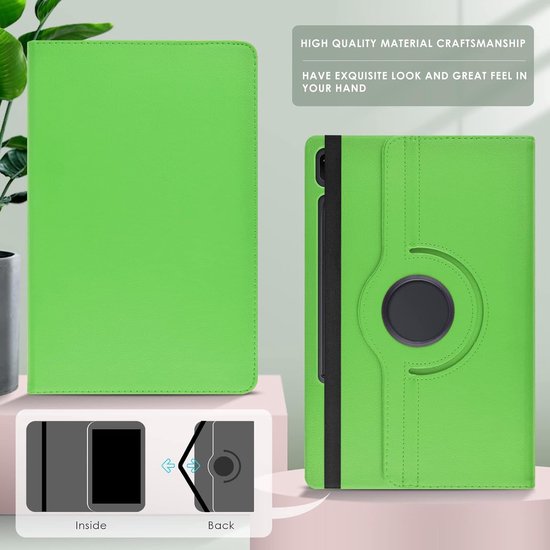 Samsung Galaxy Tab S9 FE/S9/S10 FE/S10 Lite 11 inch - Hoesjes – 360° draaibaar – Multi-stand – Groen-Tablethoesjes-Ilumina Benelux