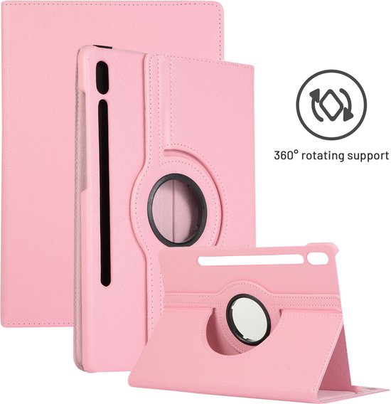 Samsung Galaxy Tab S9 FE/S9/S10 FE/S10 Lite 11 inch - Hoesjes – 360° draaibaar – Multi-stand – Lichtroze-Tablethoesjes-Ilumina Benelux