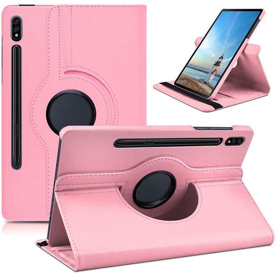 Samsung Galaxy Tab S9 FE/S9/S10 FE/S10 Lite 11 inch - Hoesjes – 360° draaibaar – Multi-stand – Lichtroze-Tablethoesjes-Ilumina Benelux