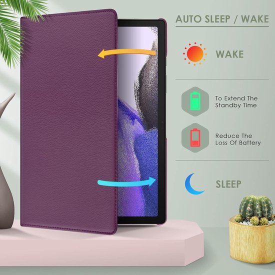 Samsung Galaxy Tab S9 FE/S9/S10 FE/S10 Lite 11 inch - Hoesjes – 360° draaibaar – Multi-stand – Paars-Tablethoesjes-Ilumina Benelux
