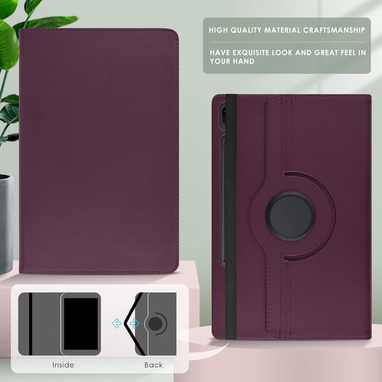 Samsung Galaxy Tab S9 FE/S9/S10 FE/S10 Lite 11 inch - Hoesjes – 360° draaibaar – Multi-stand – Paars-Tablethoesjes-Ilumina Benelux