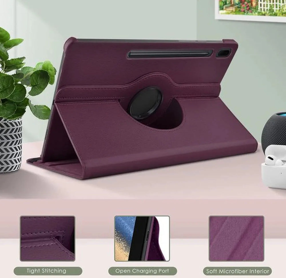 Samsung Galaxy Tab S9 FE/S9/S10 FE/S10 Lite 11 inch - Hoesjes – 360° draaibaar – Multi-stand – Paars-Tablethoesjes-Ilumina Benelux