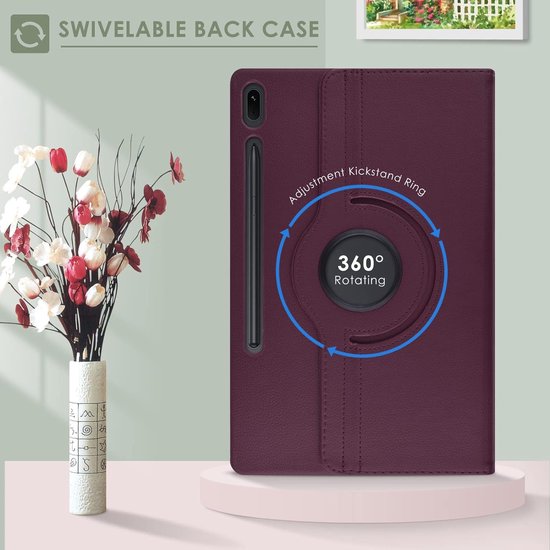 Samsung Galaxy Tab S9 FE/S9/S10 FE/S10 Lite 11 inch - Hoesjes – 360° draaibaar – Multi-stand – Paars-Tablethoesjes-Ilumina Benelux