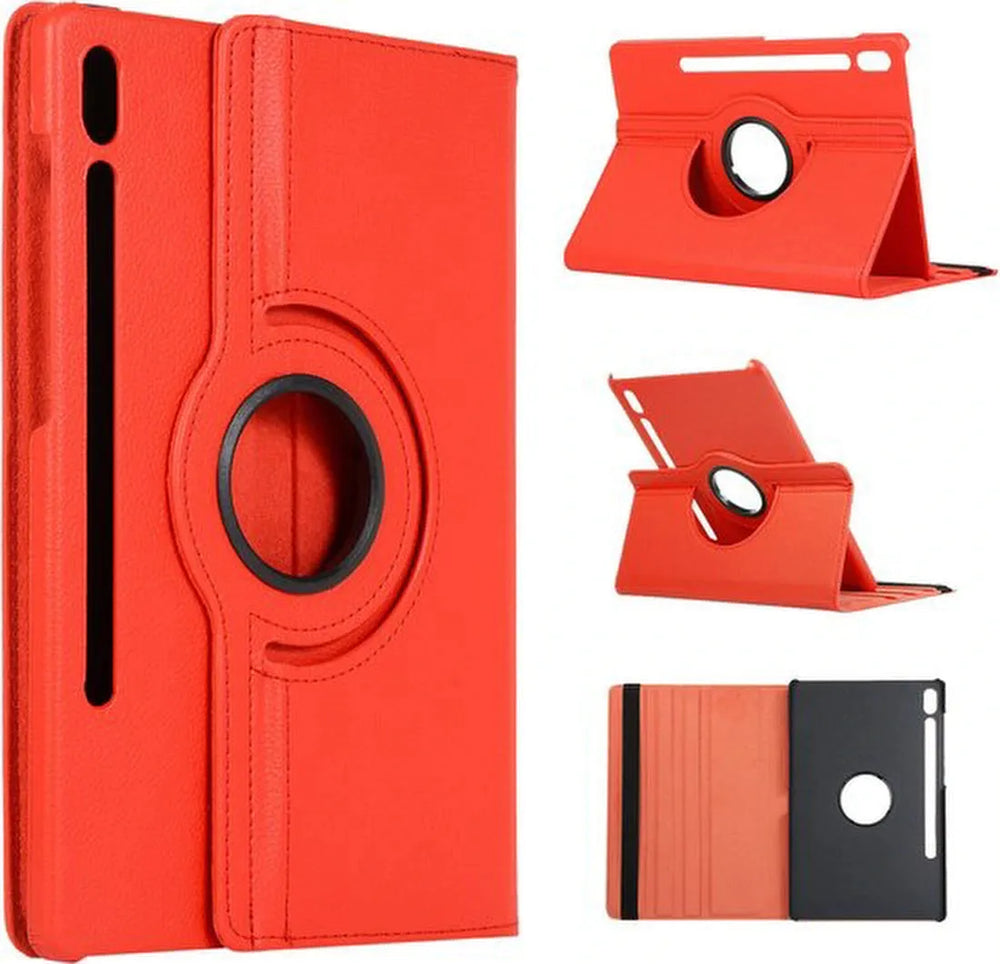 Samsung Galaxy Tab S9 FE/S9/S10 FE/S10 Lite 11 inch - Hoesjes – 360° draaibaar – Multi-stand – Rood-Tablethoesjes-Ilumina Benelux