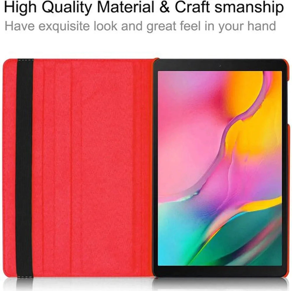 Samsung Galaxy Tab S9 FE/S9/S10 FE/S10 Lite 11 inch - Hoesjes – 360° draaibaar – Multi-stand – Rood-Tablethoesjes-Ilumina Benelux