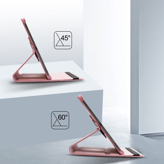 Samsung Galaxy Tab S9 FE/S9/S10 FE/S10 Lite 11 inch - Hoesjes – 360° draaibaar – Multi-stand – Roségoud-Tablethoesjes-Ilumina Benelux