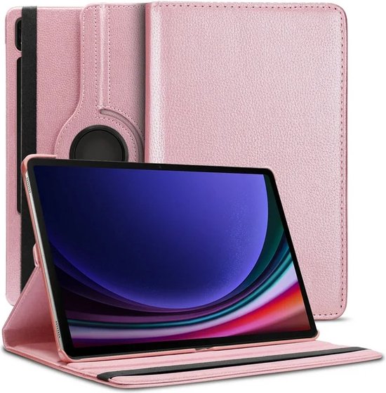 Samsung Galaxy Tab S9 FE/S9/S10 FE/S10 Lite 11 inch - Hoesjes – 360° draaibaar – Multi-stand – Roségoud-Tablethoesjes-Ilumina Benelux