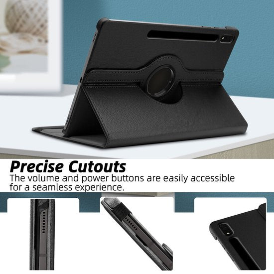 Samsung Galaxy Tab S9 FE/S9/S10 FE/S10 Lite 11 inch - Hoesjes – 360° draaibaar – Multi-stand – Zwart-Tablethoesjes-Ilumina Benelux