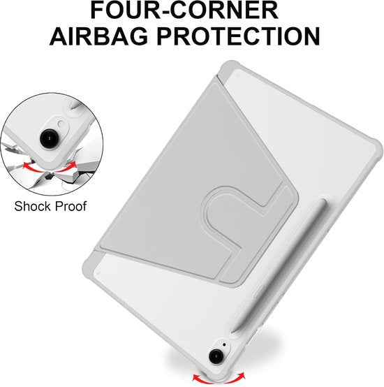 Samsung Galaxy Tab S9 FE/S9/S10 FE/S10 Lite 11 inch - Hoesjes – 360° draaibaar – Potloodhouder – Grijs-Tablethoesjes-Ilumina Benelux