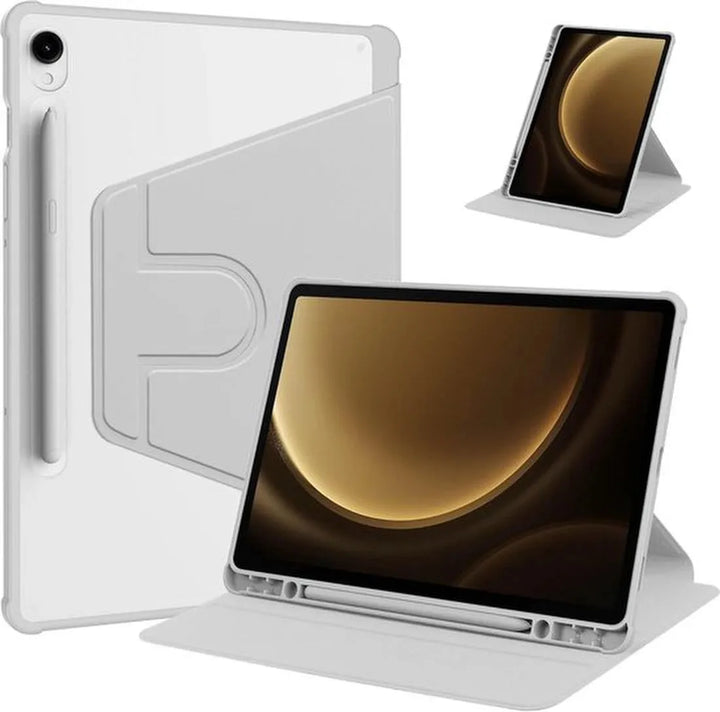 Samsung Galaxy Tab S9 FE/S9/S10 FE/S10 Lite 11 inch - Hoesjes – 360° draaibaar – Potloodhouder – Grijs-Tablethoesjes-Ilumina Benelux